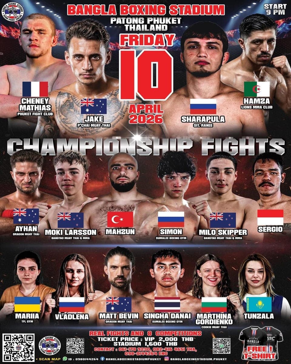 CHAMPIONSHIP FIGHTS 10 APRIL 2026