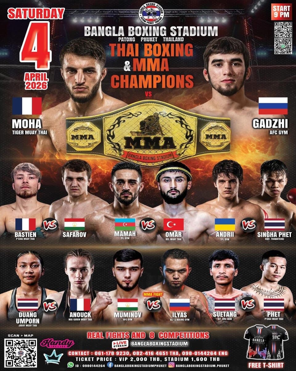 THAI BOXING & MMA CHAMPIONS 4 APRIL 2026