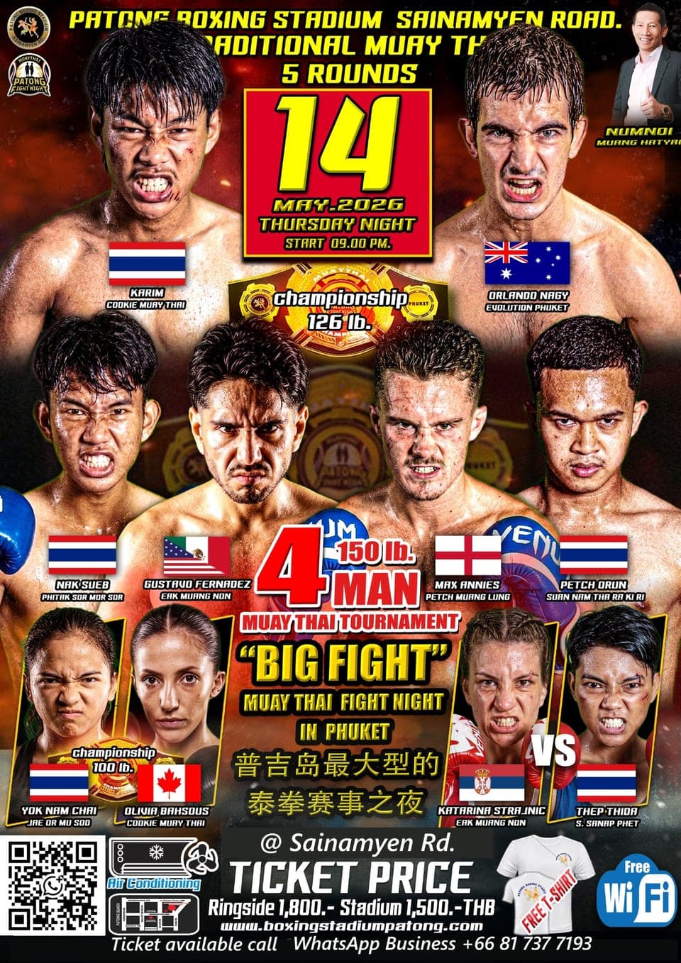 Traditional Muay Thai 4 Man Tournament 14 MAY 2026