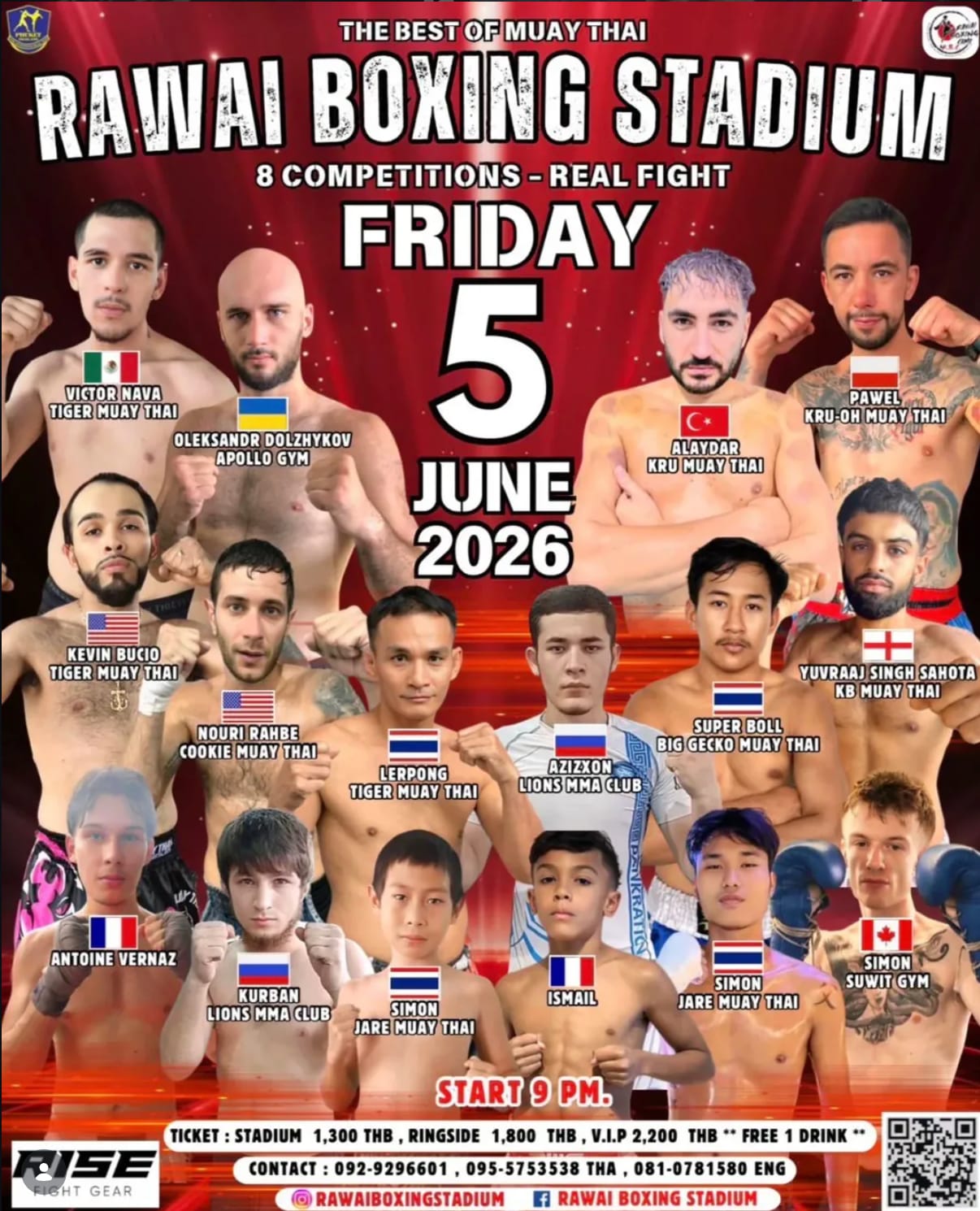 RAWAI BOXING STADIUM 5 JUNE 2026