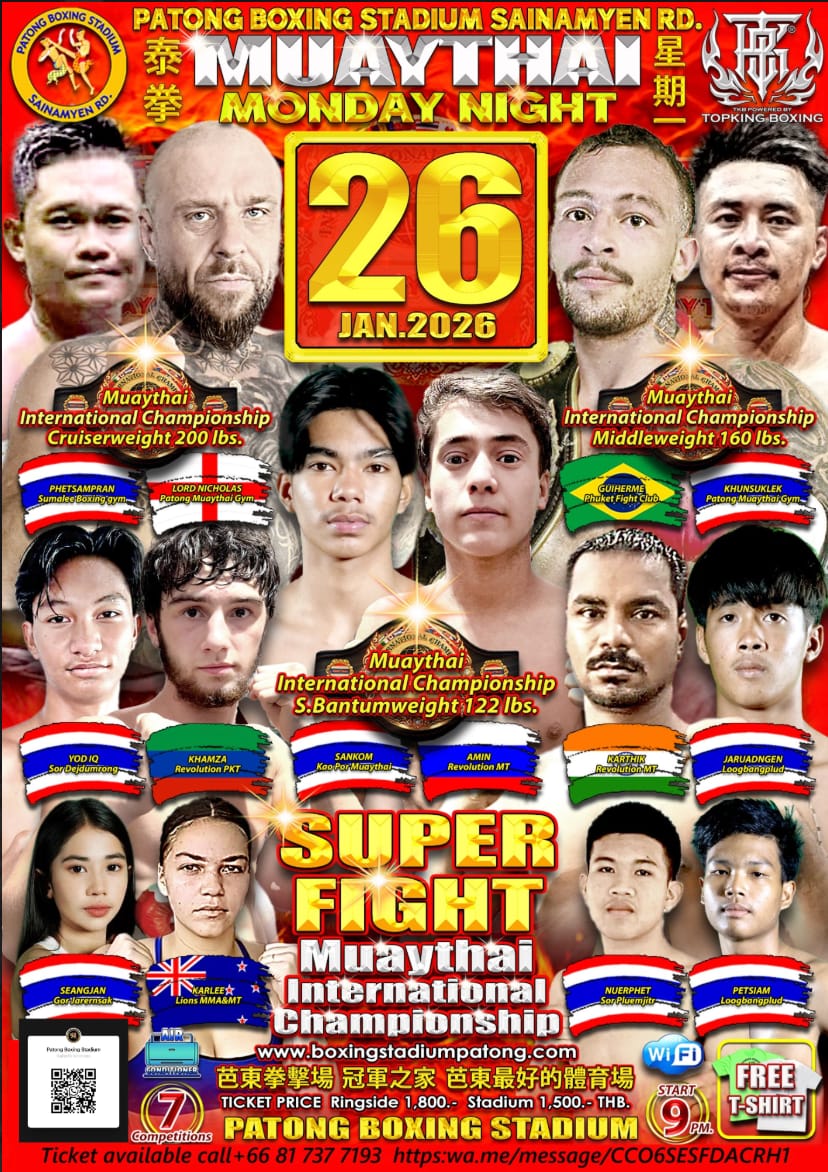 MUAYTHAI MONDAY NIGHT 26 JANUARY 2026