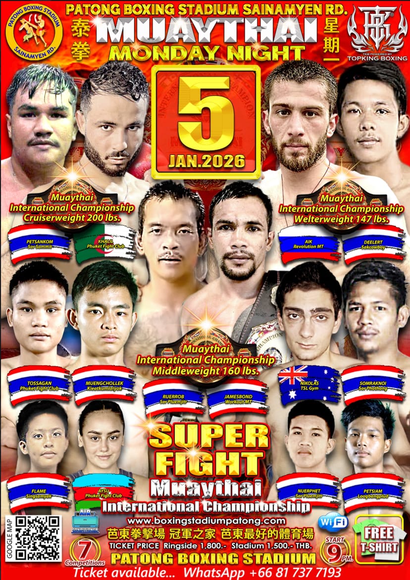 MUAYTHAI MONDAY NIGHT 5 JANUARY 2026