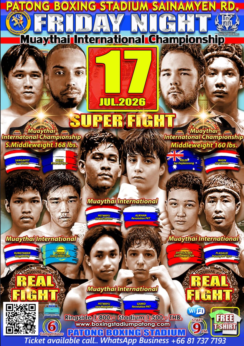 Friday Night Muaythai International Championship 17 JULY 2026 banner