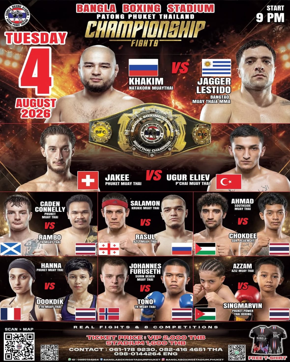 CHAMPIONSHIP FIGHTS 4 AUGUST 2026