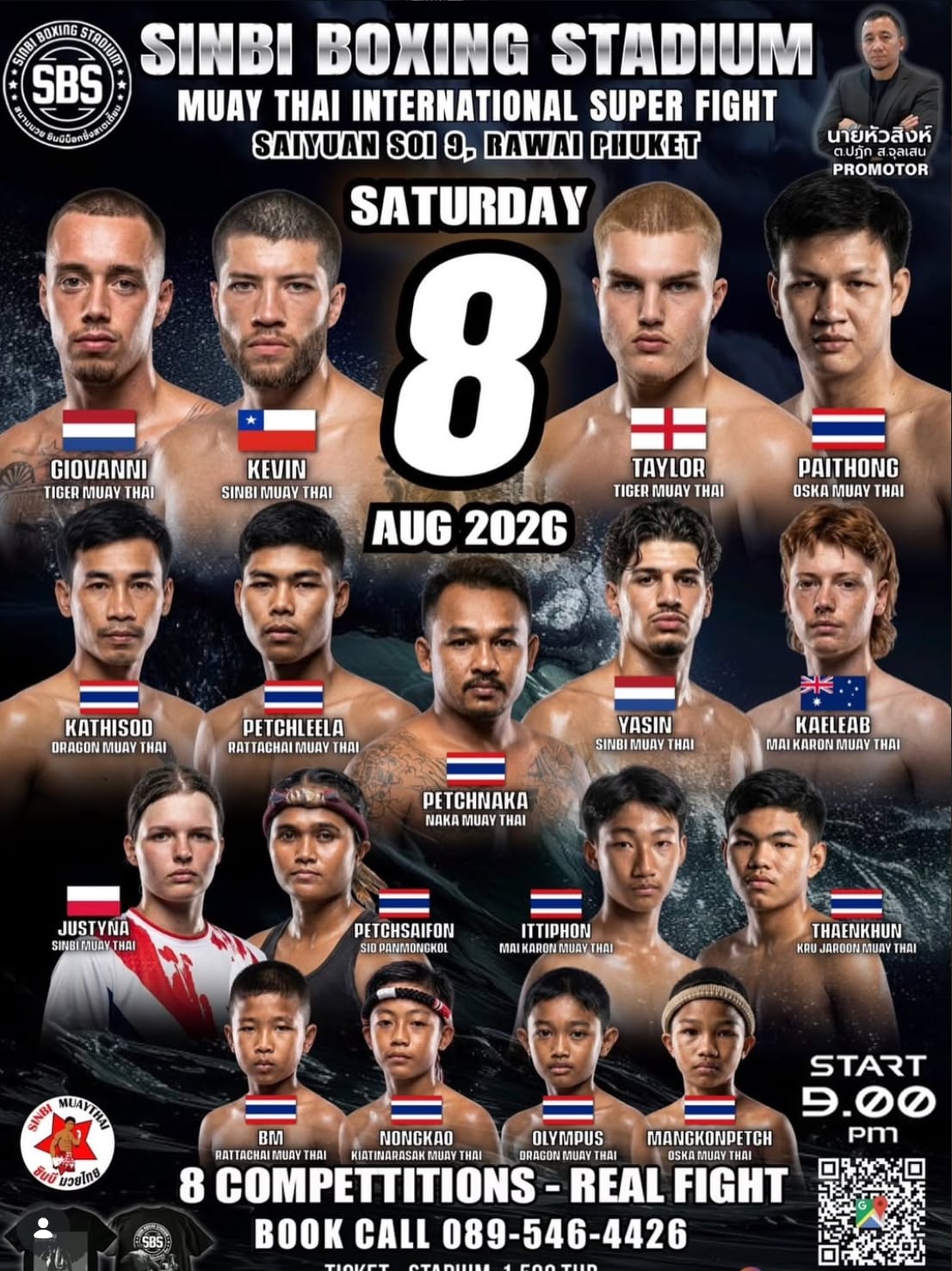 SINBI BOXING STADIUM MUAY THAI INTERNATIONAL SUPER FIGHT 8 AUGUST 2026