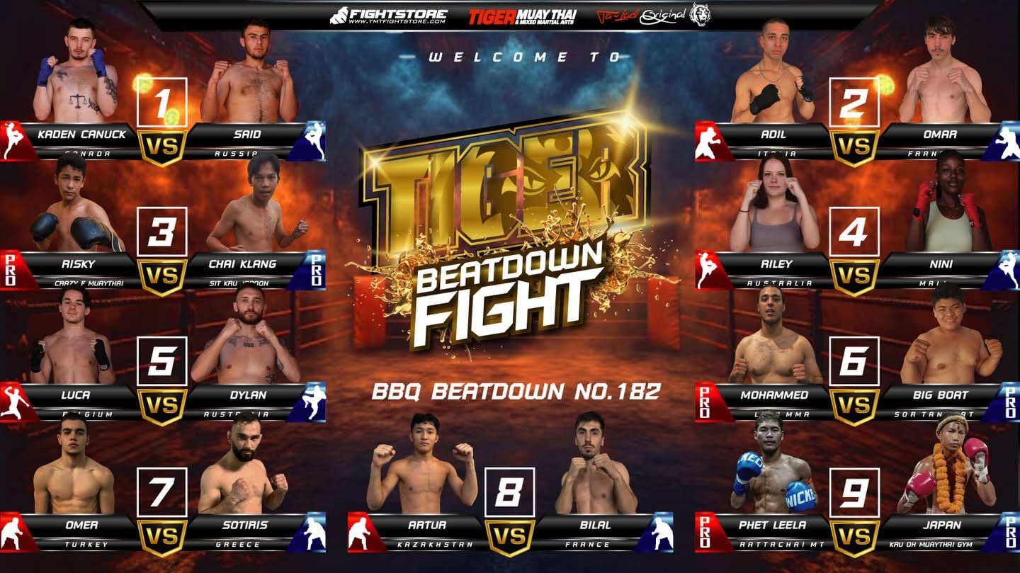 TIGER MUAY THAI BEATDOWN FIGHT 31 JANUARY 2026