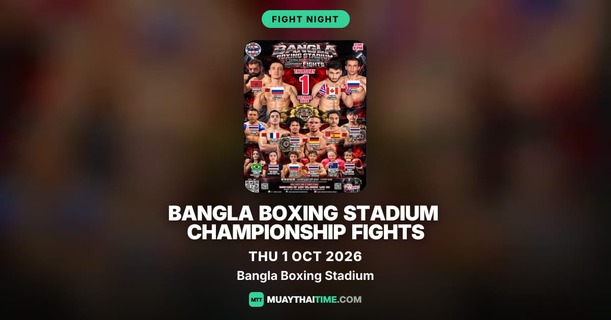 Bangla Boxing Stadium Fight Card, 1 Oct 2026: 8 Bouts